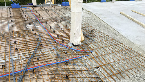 KLH en plancher béton connecté