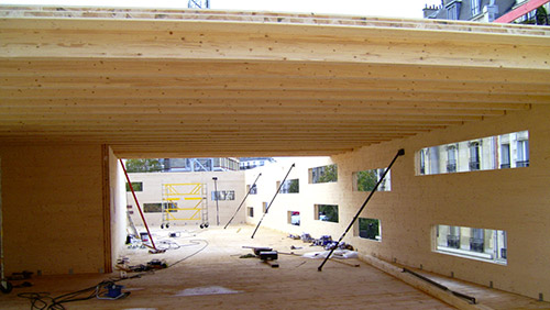 panneau klh Structure ouverte en toiture